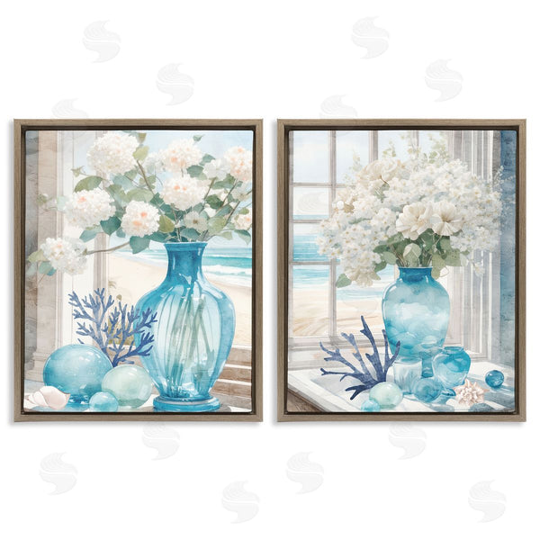 Stupell Industries Kim Allen | Sea Glass Coral Beach Bouquet Wall Art