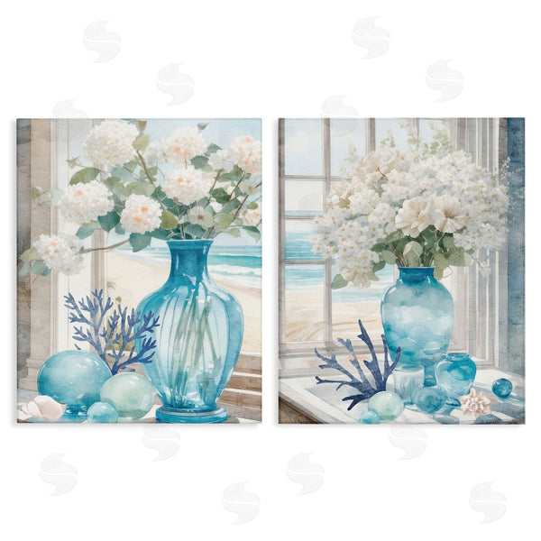 stupell industries Kim Allen | Sea Glass Coral Beach Bouquet Wall Art