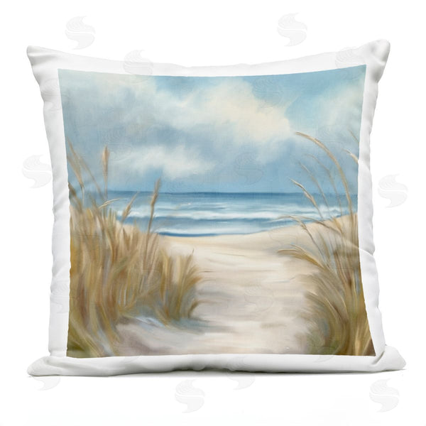 Stupell Industries Kim Allen | Sea Grass Beach Coast Printed Throw Pillow