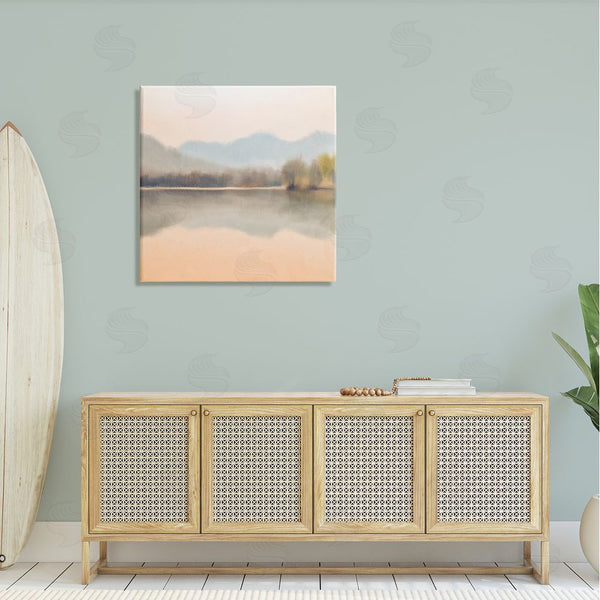 Stupell Industries Kim Allen | Serene Sunrise Lake Mountain Reflection Wall Art