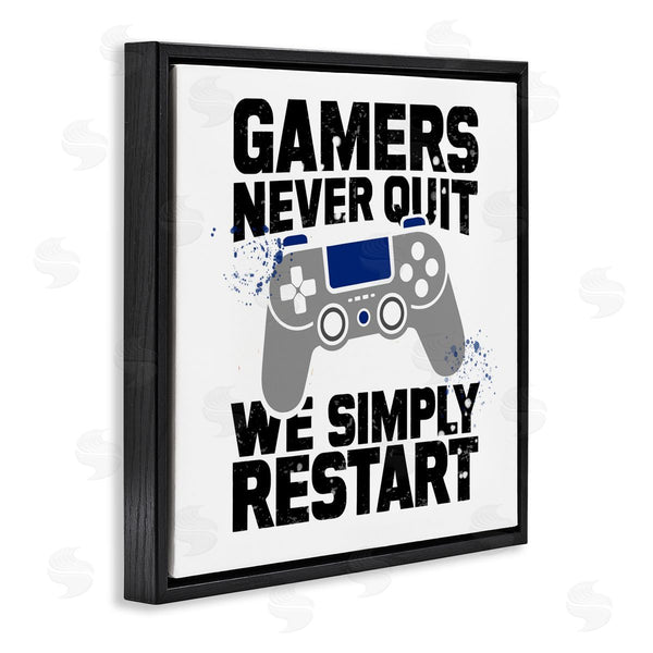 Stupell Industries Kim Allen | Simply Restart Gamer Motivation Wall Art