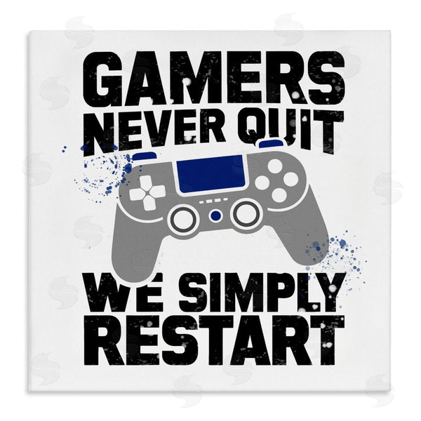 stupell industries Kim Allen | Simply Restart Gamer Motivation Wall Art