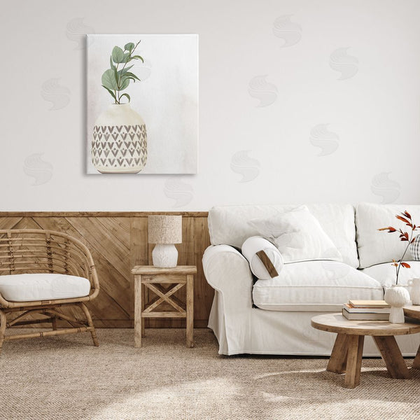 Stupell Industries Kim Allen | Single Eucalyptus Herb Sprig Patterned Plant Vase Wall Art