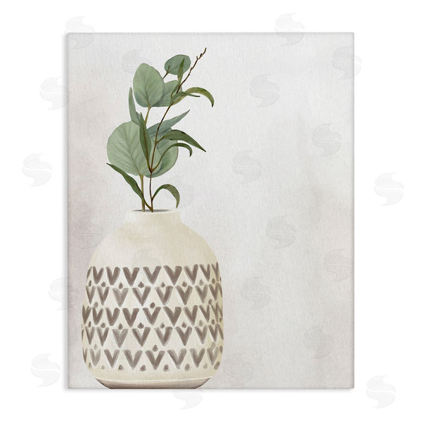 stupell industries Kim Allen | Single Eucalyptus Herb Sprig Patterned Plant Vase Wall Art