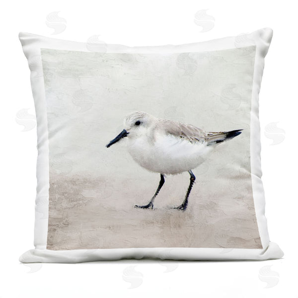 Stupell Industries Kim Allen | Small White Bird Nature Wildlife Animal Printed Throw Pillow