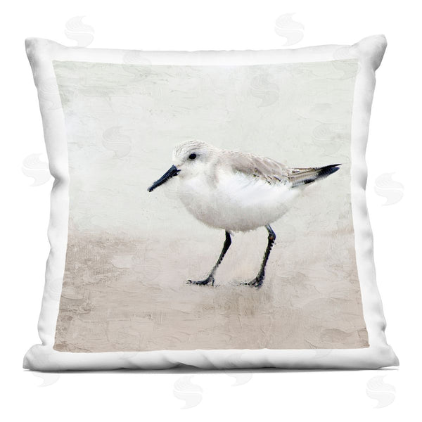 stupell industries Kim Allen | Small White Bird Nature Wildlife Animal Printed Throw Pillow