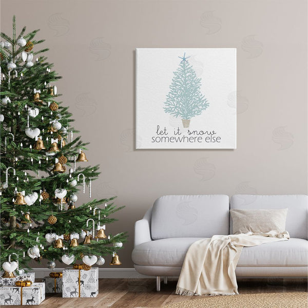 Stupell Industries Kim Allen | Snow Somewhere Else Holiday Tree Wall Art