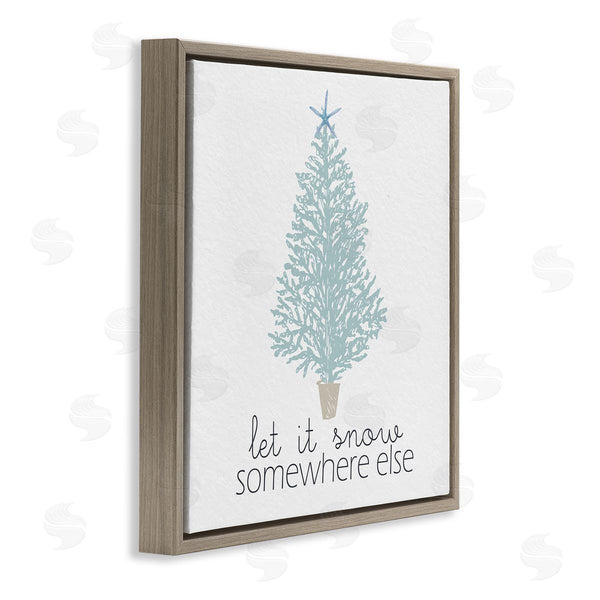 Stupell Industries Kim Allen | Snow Somewhere Else Holiday Tree Wall Art