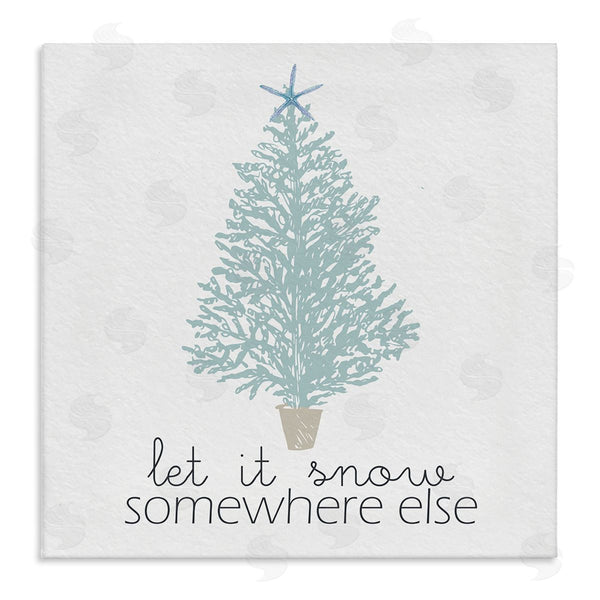 stupell industries Kim Allen | Snow Somewhere Else Holiday Tree Wall Art