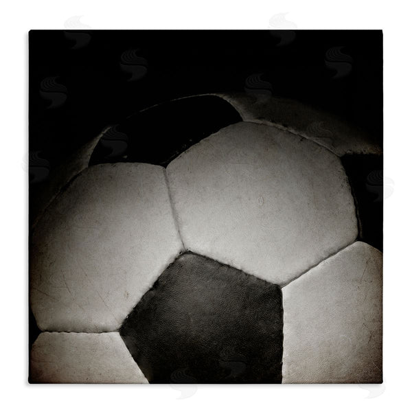stupell industries Kim Allen | Soccer Closeup On Black