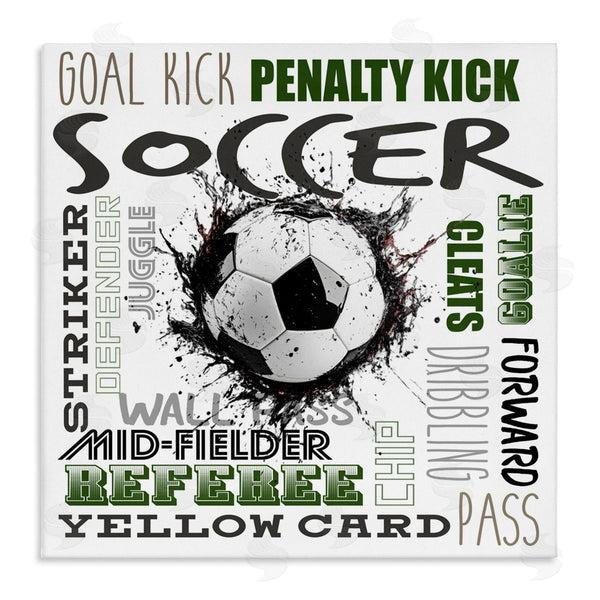 stupell industries Kim Allen | Soccer Kick Game Phrases