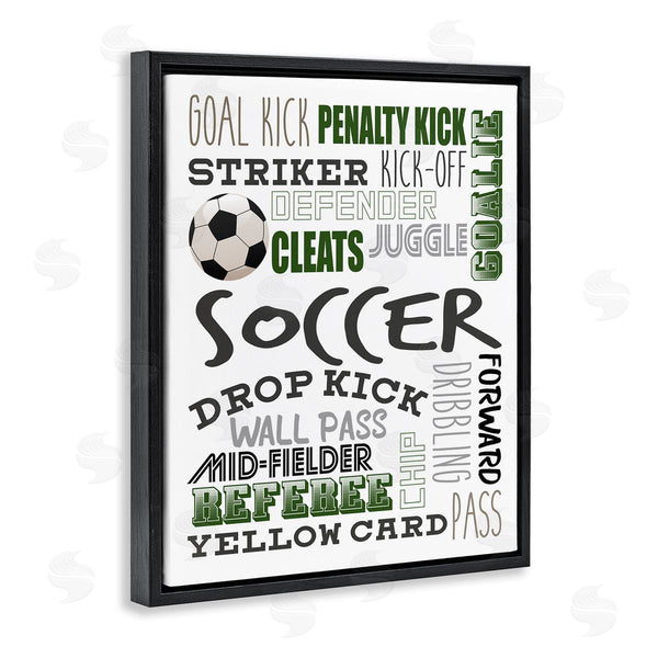 Stupell Industries Kim Allen | Soccer Team Game Terms Kids' Sports Hobby Wall Art