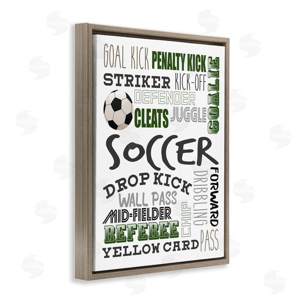 Stupell Industries Kim Allen | Soccer Team Game Terms Kids' Sports Hobby Wall Art
