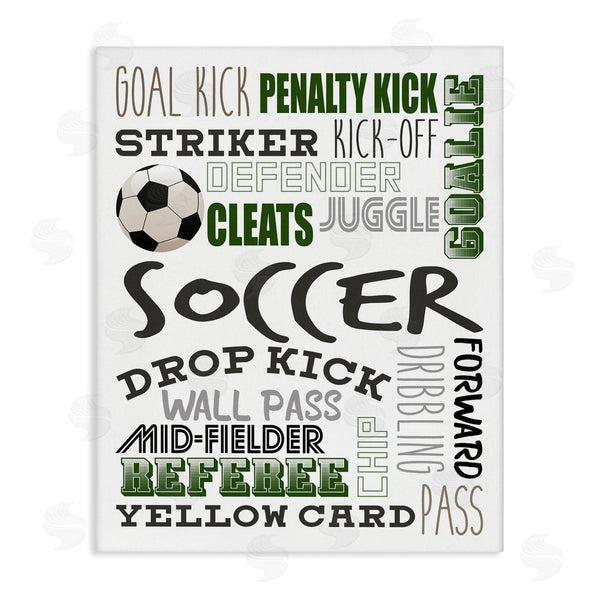 stupell industries Kim Allen | Soccer Team Game Terms Kids' Sports Hobby Wall Art