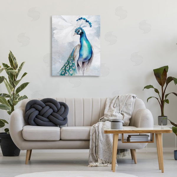 Stupell Industries Kim Allen | Soft Elegant Peacock Portrait Wall Art