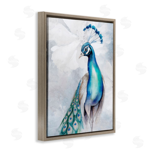 Stupell Industries Kim Allen | Soft Elegant Peacock Portrait Wall Art