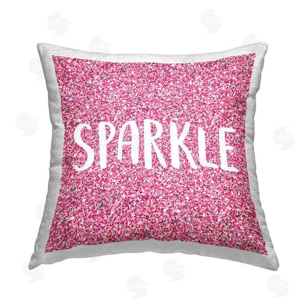 Stupell Industries Kim Allen | Sparkle Bold Pink Glitter Pattern Printed Throw Pillow