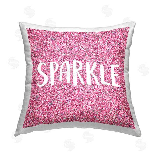 stupell industries Kim Allen | Sparkle Bold Pink Glitter Pattern Printed Throw Pillow