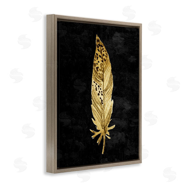 Stupell Industries Kim Allen | Speckled Feather On Black Wall Art