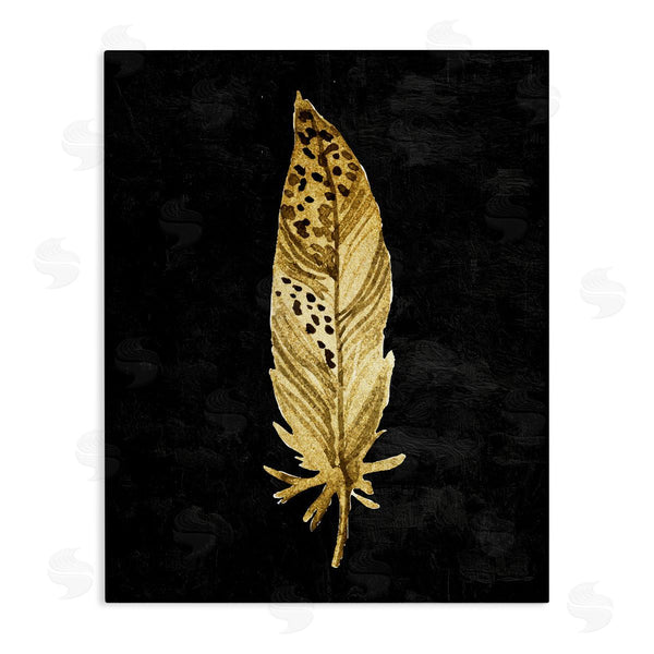 stupell industries Kim Allen | Speckled Feather on Black Wall Art