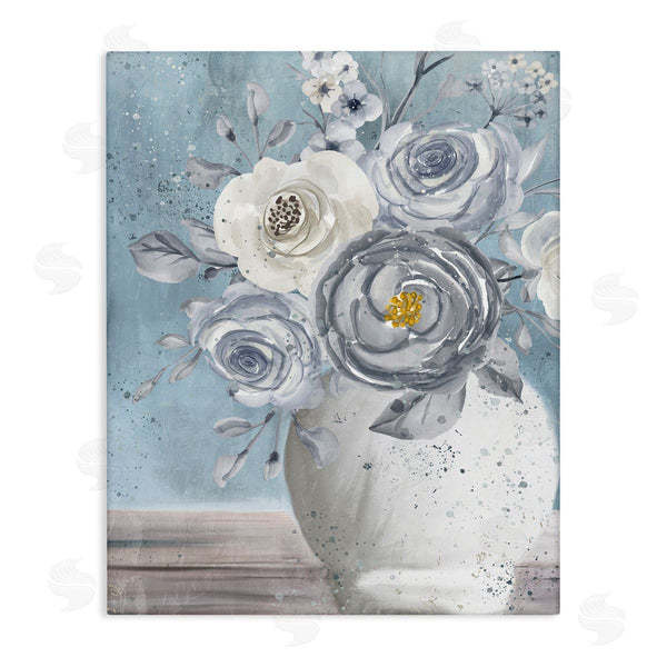 stupell industries Kim Allen | Speckled Flower Arrangement Vase Varied Full Blooms Wall Art