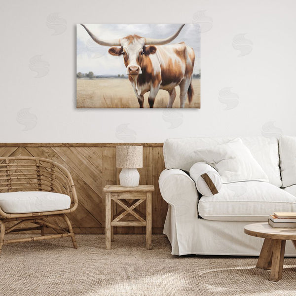 Stupell Industries Kim Allen | Spotted Brown Longhorn Wall Art