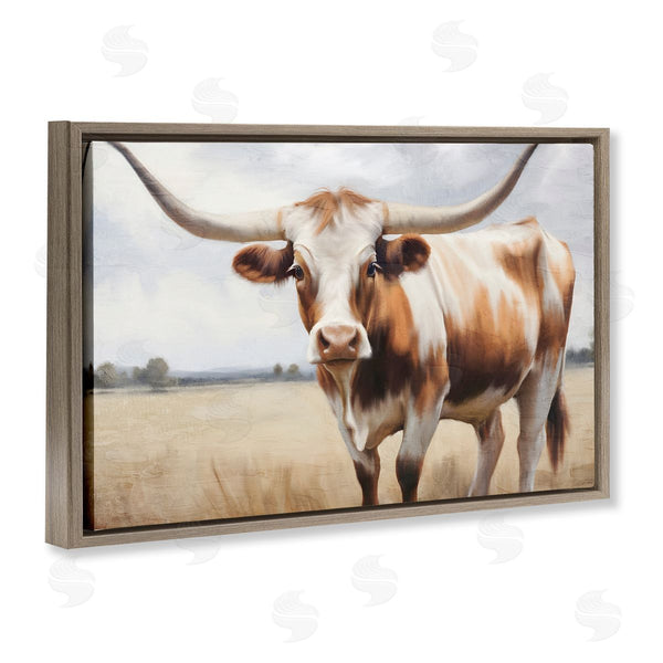 Stupell Industries Kim Allen | Spotted Brown Longhorn Wall Art