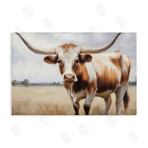 stupell industries Kim Allen | Spotted Brown Longhorn Wall Art