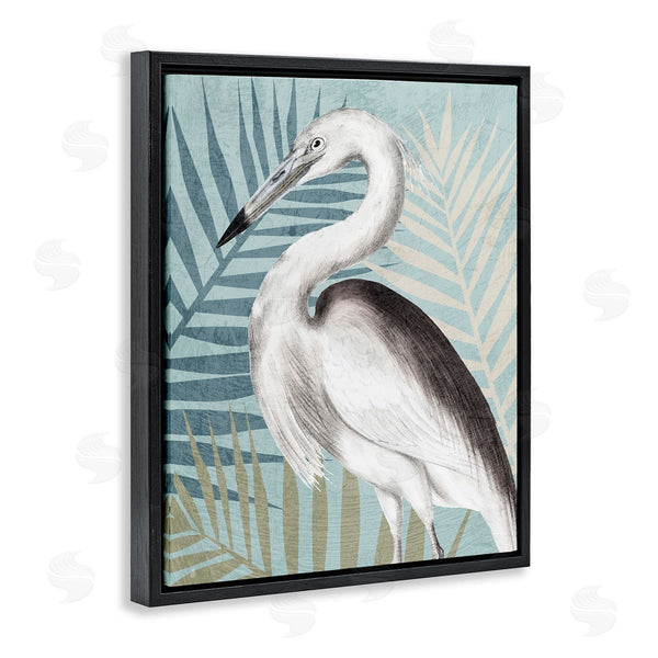 Stupell Industries Kim Allen | Stork Bird Island Palm Leaves Wall Art