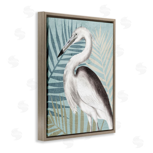 Stupell Industries Kim Allen | Stork Bird Island Palm Leaves Wall Art