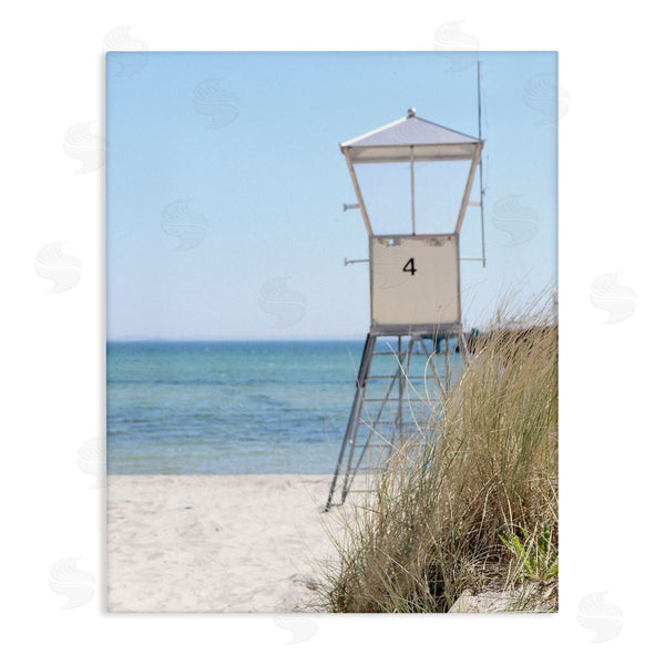 stupell industries Kim Allen | Summer Beach Hut Clear Skies Wall Art