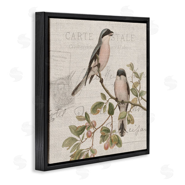 Stupell Industries Kim Allen | Summer Birds Tree Branch Antique European Postal Pattern Wall Art