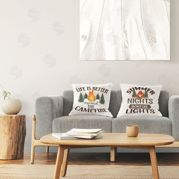 Stupell Industries Kim Allen | Summer Camping Phrases Printed Throw Pillow Set