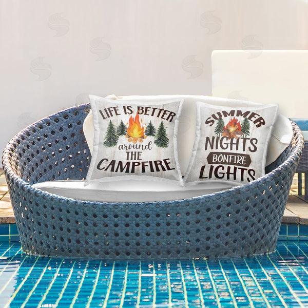 Stupell Industries Kim Allen | Summer Camping Phrases Printed Throw Pillow Set