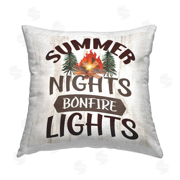 Stupell Industries Kim Allen | Summer Nights Phrase Printed Throw Pillow