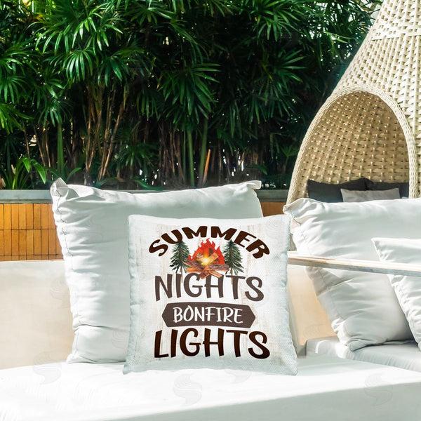 Stupell Industries Kim Allen | Summer Nights Phrase Printed Throw Pillow