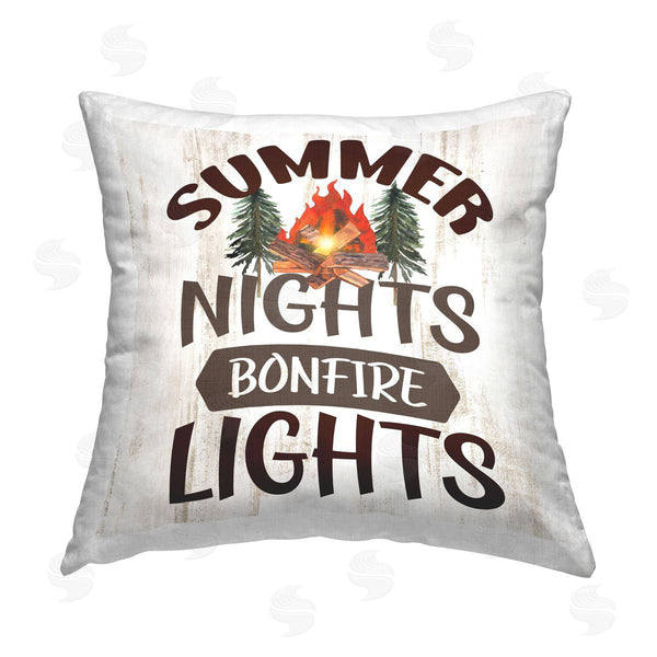 stupell industries Kim Allen | Summer Nights Phrase Printed Throw Pillow