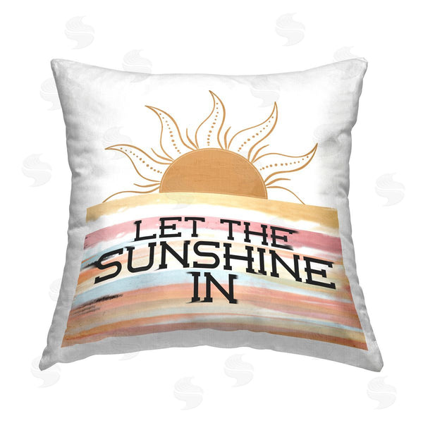 stupell industries Kim Allen | Summer Sunshine Phrase Printed Throw Pillow