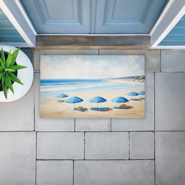 Stupell Industries Kim Allen | Summer Umbrella Beach Day Non-Woven Door Mat