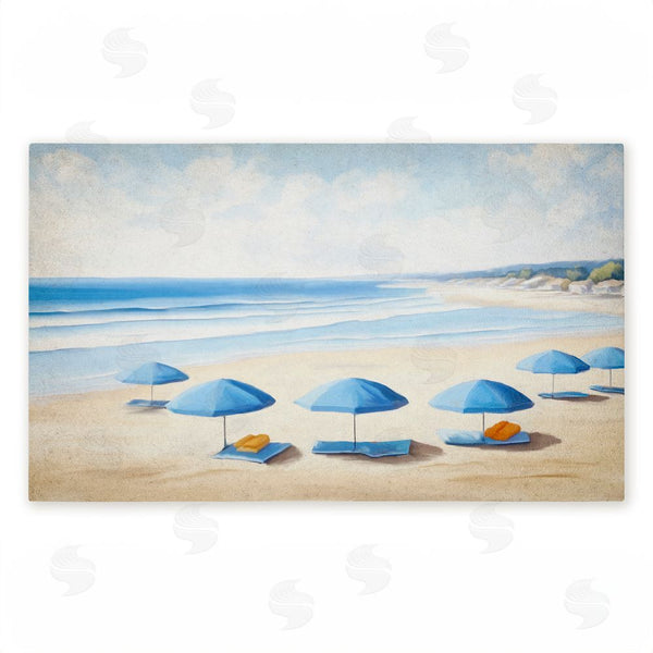 stupell industries Kim Allen | Summer Umbrella Beach Day Non-Woven Door Mat