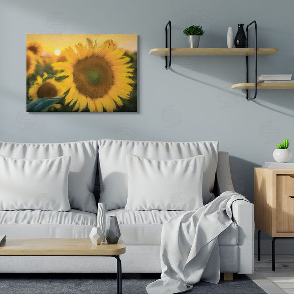 Stupell Industries Kim Allen | Sunflower Field Sunrise Realistic Soft Edges Wall Art