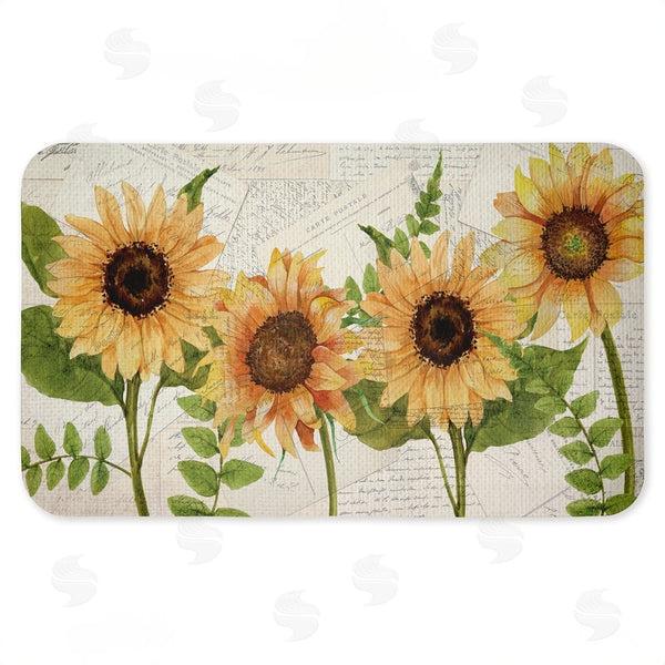stupell industries Kim Allen | Sunflowers & Vintage Letter Mail Anti-Fatigue Mat