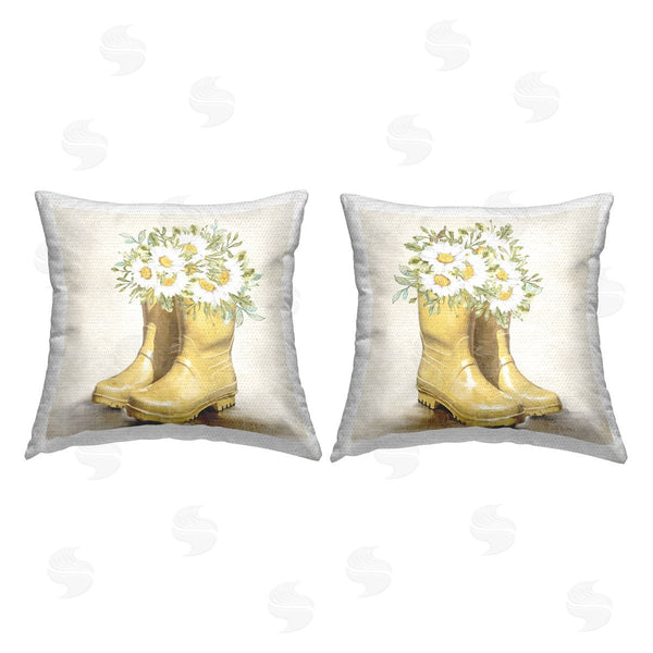Stupell Industries Kim Allen | Sunny Garden Bouquet Printed Throw Pillow Set