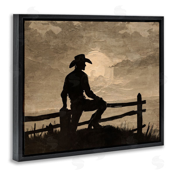 Stupell Industries Kim Allen | Sunset Cowboy Fence Silhouette