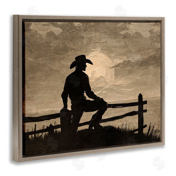 Stupell Industries Kim Allen | Sunset Cowboy Fence Silhouette