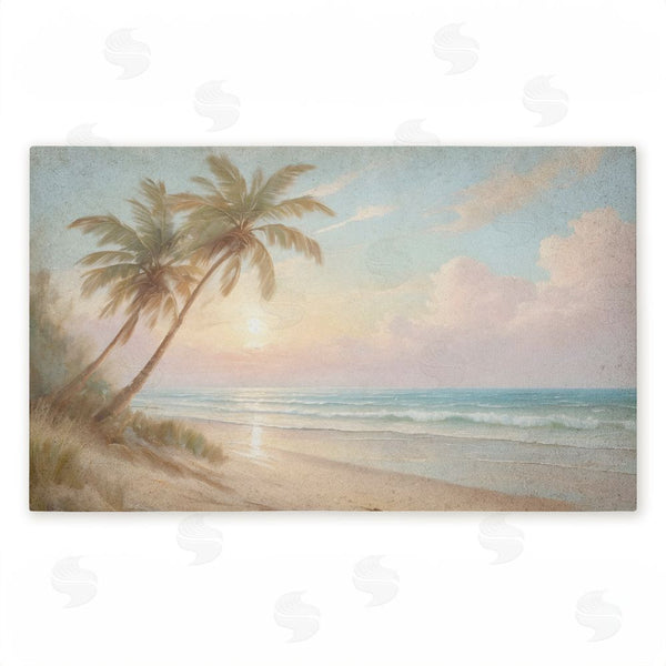 stupell industries Kim Allen | Sunset View Beach Palms Non-Woven Door Mat