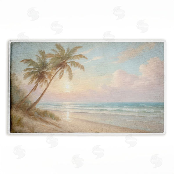 stupell industries Kim Allen | Sunset View Beach Palms Plush Bath Mat