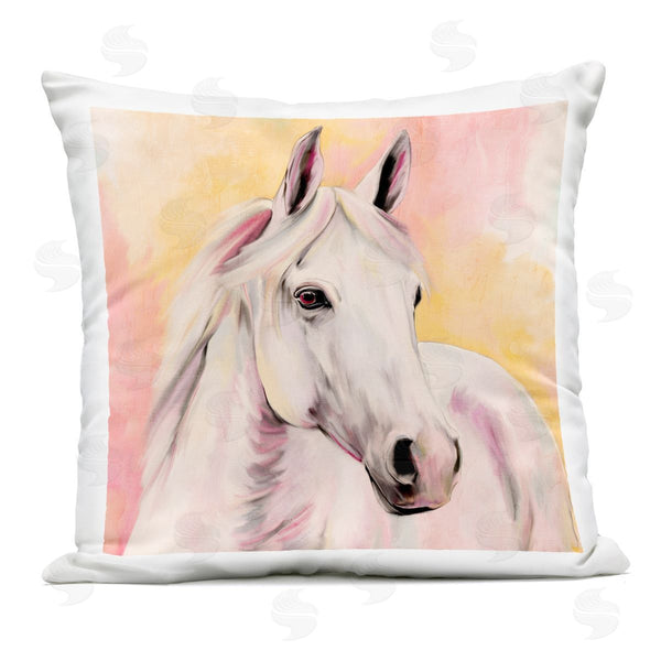 Stupell Industries Kim Allen | Sunset White Horse Printed Throw Pillow
