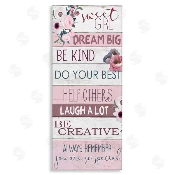 stupell industries Kim Allen | Sweet Girl Inspirational Phrases Wall Art