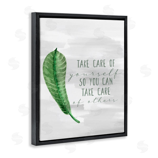 Stupell Industries Kim Allen | Take Care Of Yourself Green Leaf